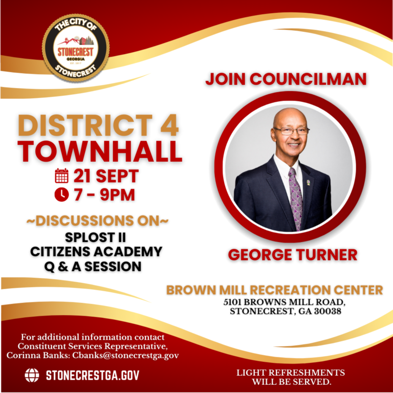 District 4 Councilmember George Turner to Host Townhall Meeting